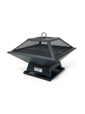 relaxdays Feuerschale in Schwarz - (B)45 x (H)36 x (T)45 cm