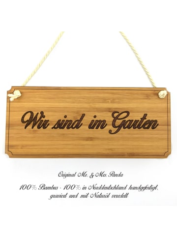 Mr. & Mrs. Panda Türschild Wir sind im Garten mit Spruch in Keine Angabe