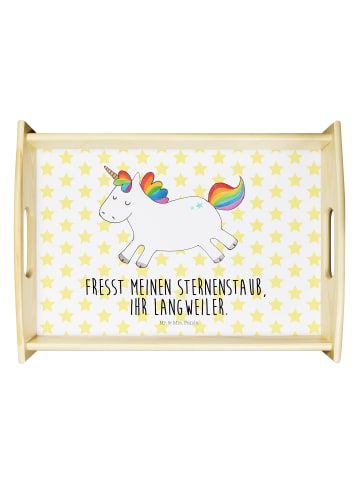 Mr. & Mrs. Panda Tablett Einhorn Happy mit Spruch in Weiß