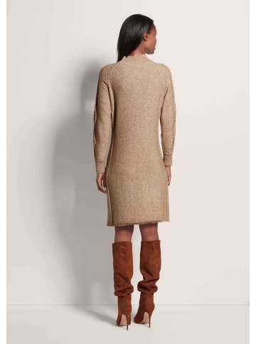 MADELEINE Strickkleid mit Zopfmuster in caramel / melange