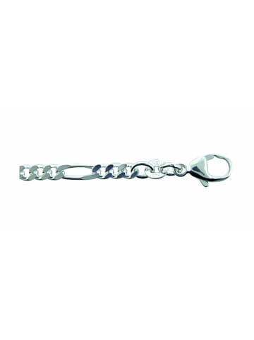Adeliás Damen 925 Silber Figaro Halskette 45 cm Ø 3,4 mm in silber