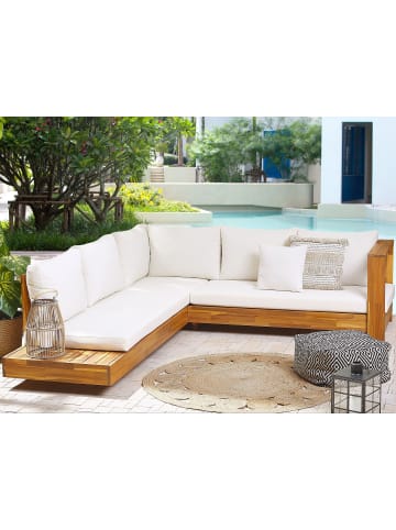 Beliani 2-tlg Sitzgruppe MARETTIMO in Braun/Weiß