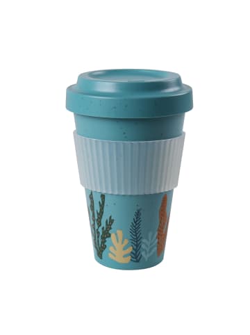 Stoneline Kaffeebecher to-go aus rPET, 400 ml, türkis in Blau