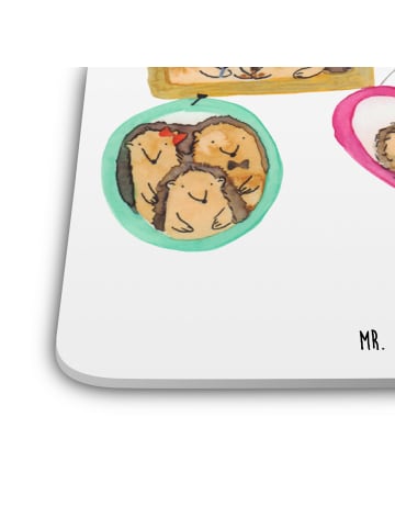 Mr. & Mrs. Panda Coaster Igel Familie ohne Spruch in Weiß