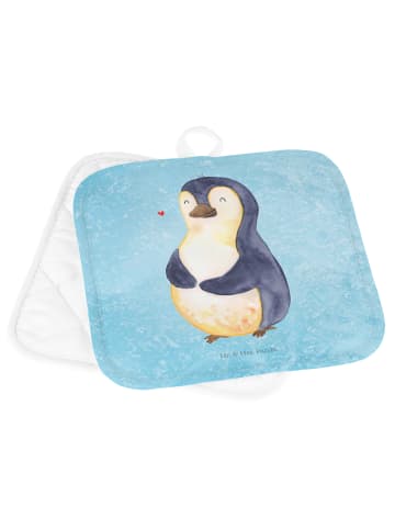 Mr. & Mrs. Panda 2er Set Topflappen  Pinguin Diät ohne Spruch in Eisblau