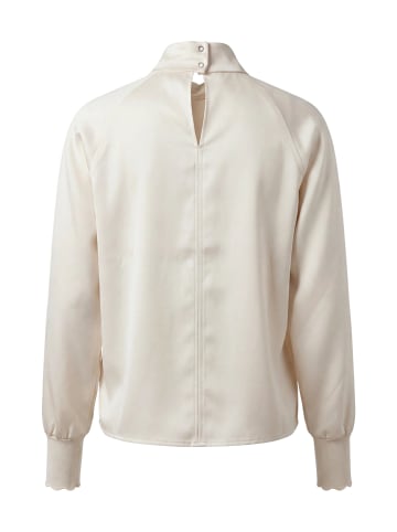 Zero Satin-Bluse mit Kragen in French Oak