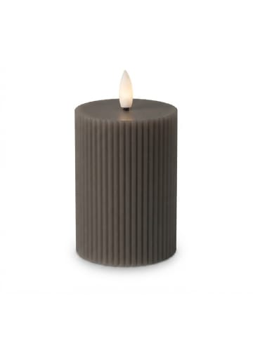 relaxdays 4 x LED Kerzen in Coffee - (H)13 x Ø 7,5 cm