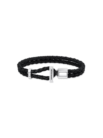 Thomas Sabo Lederarmband Schwarz Länge 19 cm