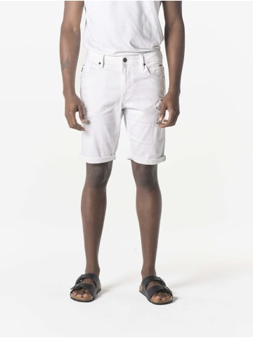 KOROSHI Herren baumwolljeansshorts in weiß