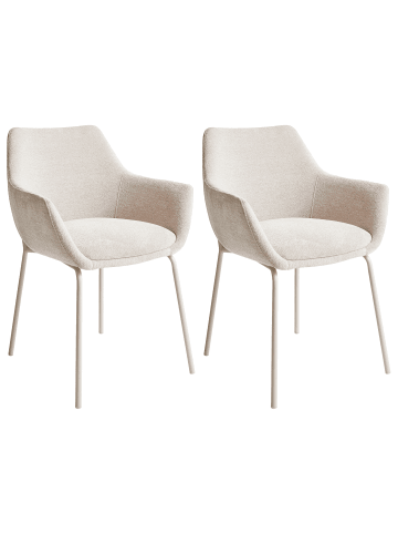 Beliani 2er-Set Esszimmerstuhl BOWDON in Beige