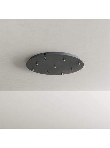 s.LUCE Modular Hängeleuchten-Baldachin 3-flammig oder 5-flammig in Schwarz