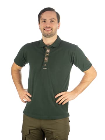 OS-Trachten Poloshirt Zutao in dunkelgrün