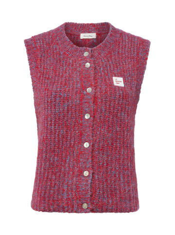 American Vintage Strickweste East in rot blau - 0001