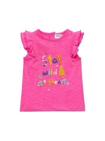 Minoti 2tlg. Outfit: Top & Leggings Stripes 4 in pink