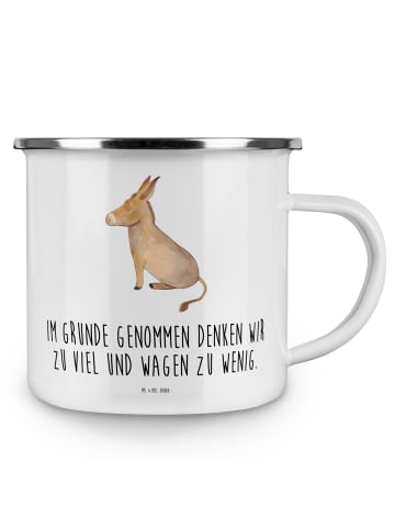 Mr. & Mrs. Panda Teetasse Esel mit Spruch in Weiß