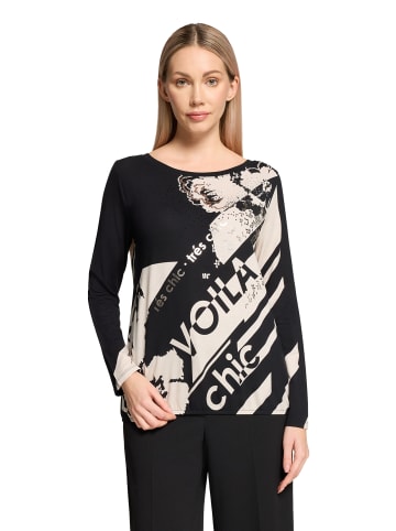 Betty Barclay Casual-Shirt mit Gummizug in Schwarz/Weiß