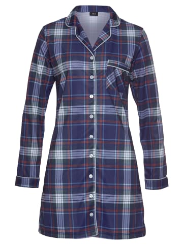 H.I.S Nachthemd in blau-kariert