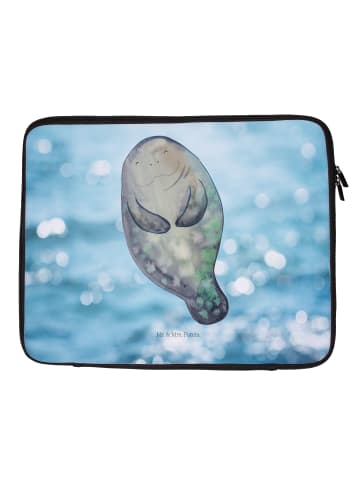 Mr. & Mrs. Panda Laptop Tasche Seekuh Happy ohne Spruch in OZeichenanblue