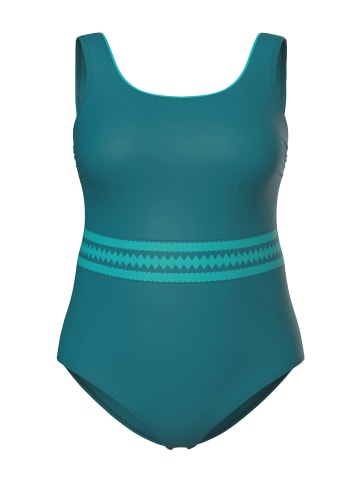 Ulla Popken Badeanzug in türkis grün
