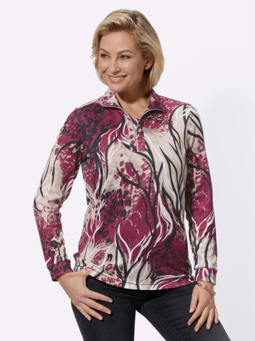 WITT WEIDEN Winter-Shirt in malve-beige-bedruckt