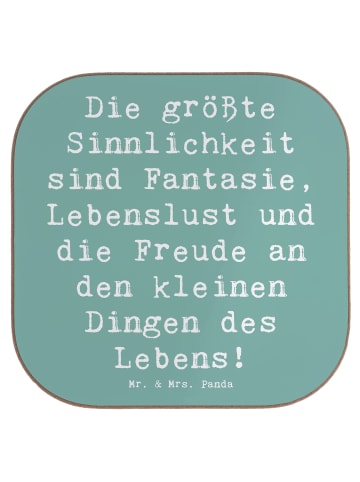 Mr. & Mrs. Panda Untersetzer Spruch Sinnlichkeit und Freude mit ... in Meeresbrise
