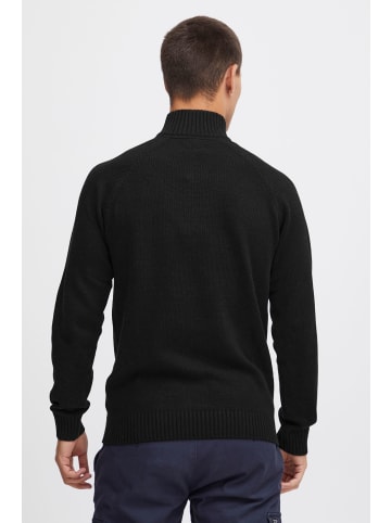 INDICODE Troyer 35749MM Nachhaltiger Strickpullover mit Troyerkragen in Schwarz