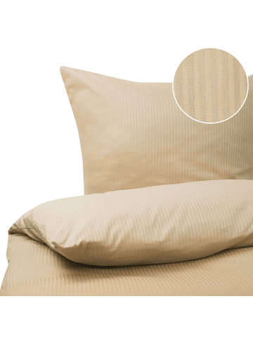 Beliani 3-tlg Bettwäsche AVONDALE in Beige