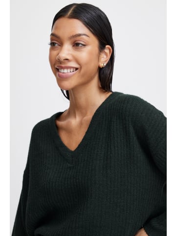 b. young BYONEMA VNECK JUMPER - KNIT Loose fit in Scarab Melange