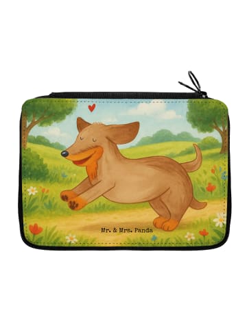 Mr. & Mrs. Panda Federtasche Hund Dackel Design ohne Spruch in Weiß