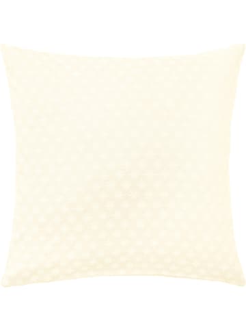 Erwin Müller Jacquard, Baumwollmischung Kissenhülle Denia in creme