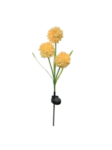 MARELIDA LED Solar Gartenstecker Blume in gelb - H: 70cm