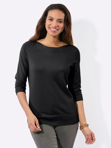 WITT WEIDEN 3/4-Arm-Pullover in schwarz