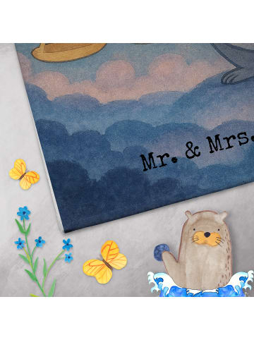 Mr. & Mrs. Panda Baumwollhandtuch Waage Astrologie Design ohne S... in Weiß