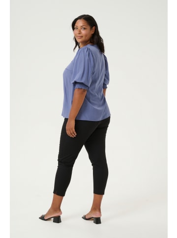 KAFFE curve Langarm-Bluse KCveri in Blue Indigo