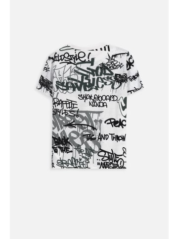 Coccodrillo Baumwoll-T-Shirt mit kurzen Ärmeln in weiß