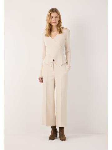 More & More eleganter Pullover, raffinierte Wickeloptik in powder cream