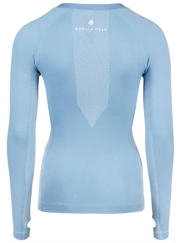 Gorilla Wear Nahtloses Langarmshirt - Selah - Blue clair