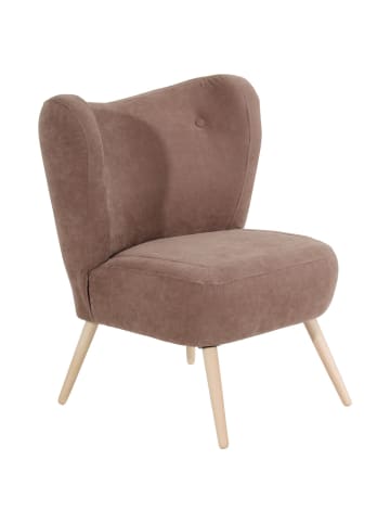 58 aufm Kessel SESSEL Kathy Bezug Veloursstoff Buche natur / sahara