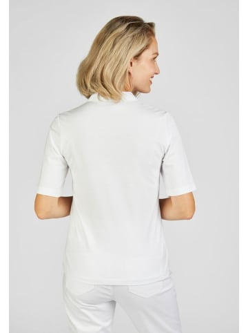 Rabe Knopfleisten T-Shirt für Damen in Weiß