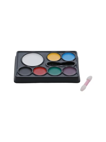 COFI 1453 Smiffys Make-Up FX Gesichtsmalerei-Palette – 7 Farben Fettschminke in Schwarz