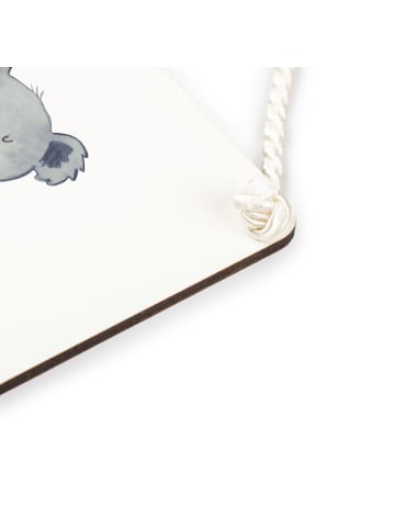 Mr. & Mrs. Panda Deko Schild Koala Familie zwei mit Spruch in Weiß