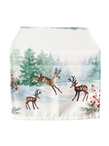 Boltze Läufer mit Rentiermotiv ROXY in Weiß, (B) 40 x (L) 140 cm
