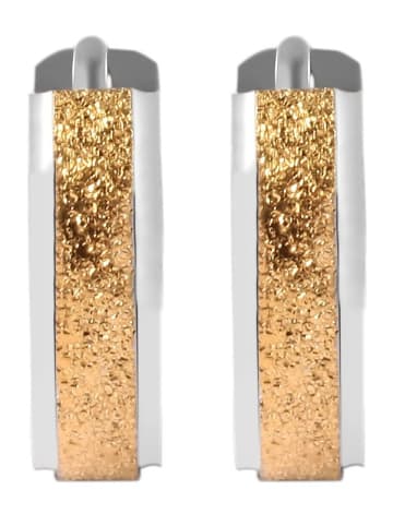 Adeliás Damen Ohrringe – Klappcreole aus Edelstahl in silber