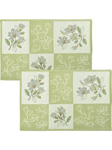Sander Baumwollmischung, Gewebt, Gobelin Tischset 2er-Pack Maggy Patch in hellgrün