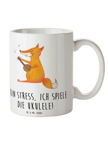 Mr. & Mrs. Panda Kaffeetasse Ukulele Entspannung mit Spruch in Weiß