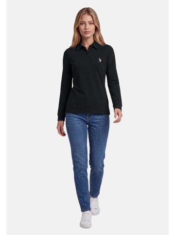 U.S. Polo Assn. U.S. POLO ASSN. Damen Poloshirt Longsleeve P-076 in Schwarz