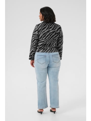 KAFFE curve Jacke KCtori Loose fit in Black/Grey Animal