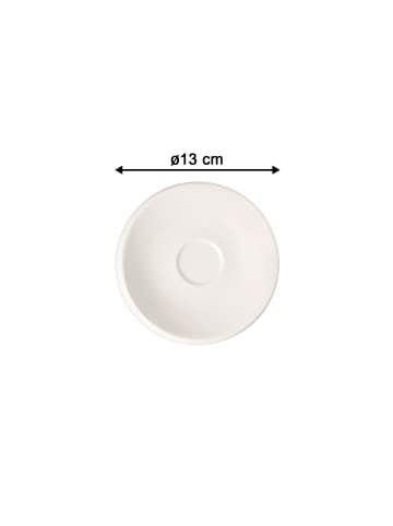 Villeroy & Boch 6er Set Mokka- / Espressountertasse NewMoon in Weiß ø 13 cm in weiß