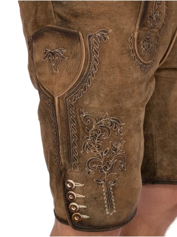 Gwandler Lederhose FLORIAN-gespeckt in braun