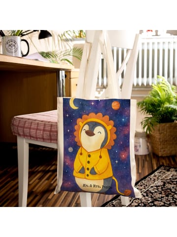 Mr. & Mrs. Panda Tote Bag Löwe Astrologie Design ohne Spruch in Weiß